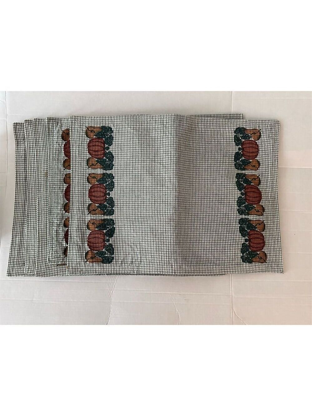 Vintage Fruit Design Gray Place Mats & Napkins Set of 5 by Samuel Lamont